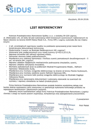 List referencyjny - Sidus