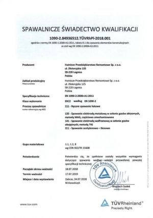 Spawalnicze Świadectwo Kwalifikacji